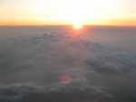 Daybreak after a long night of climbing.