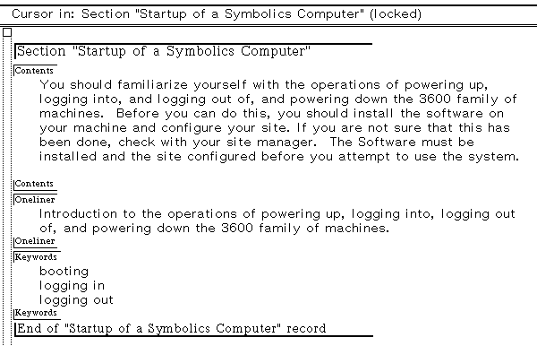 Example Concordia workbook record